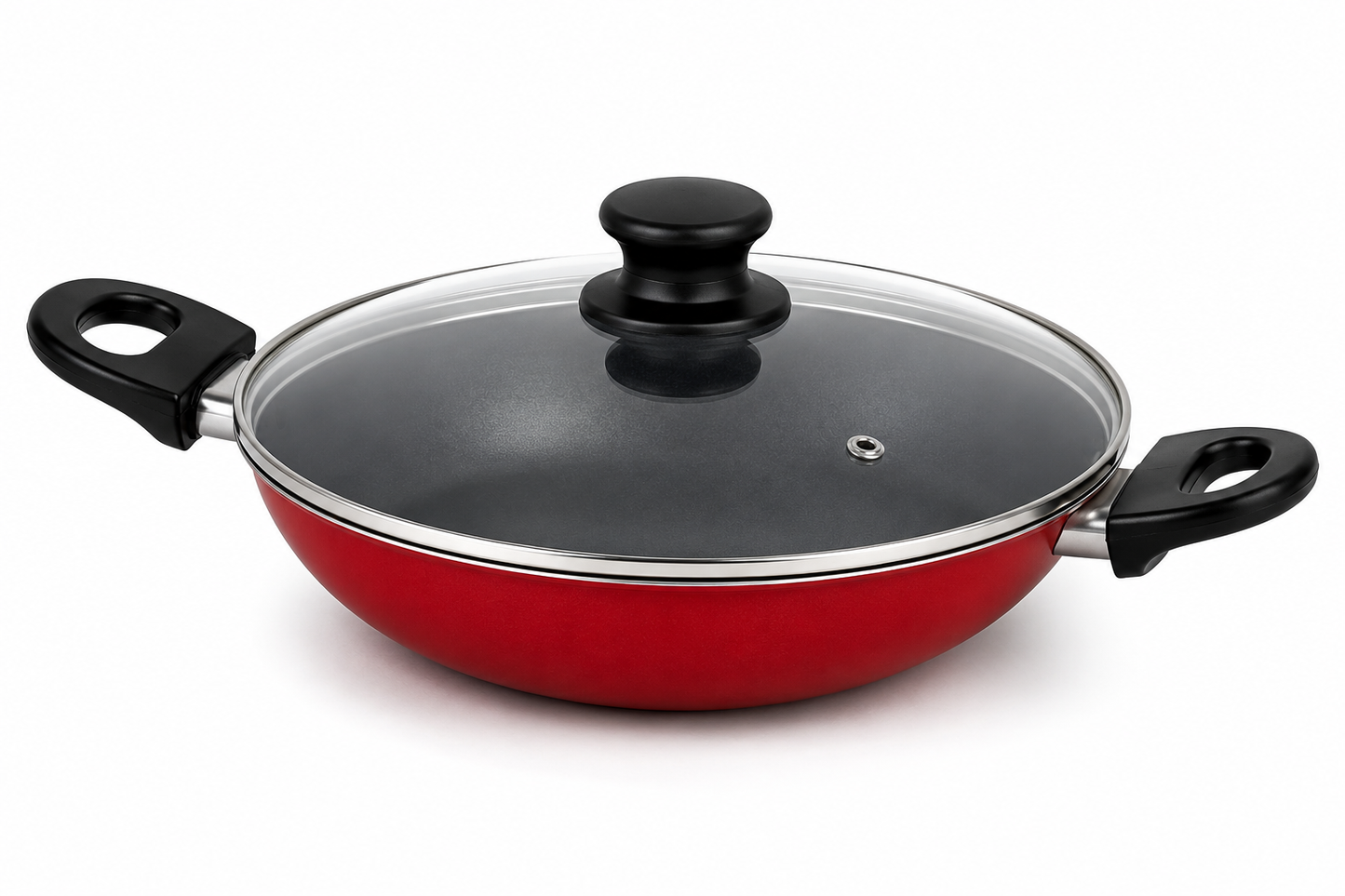 Shon Enterprises Appachatty Non-Stick Cooking Pan with Lid – Traditional Kerala Style Appam Chatty – Premium Seamless Design Easy to Use Cookware